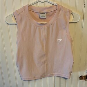 Gymshark Light Pink Cropped Tank Top